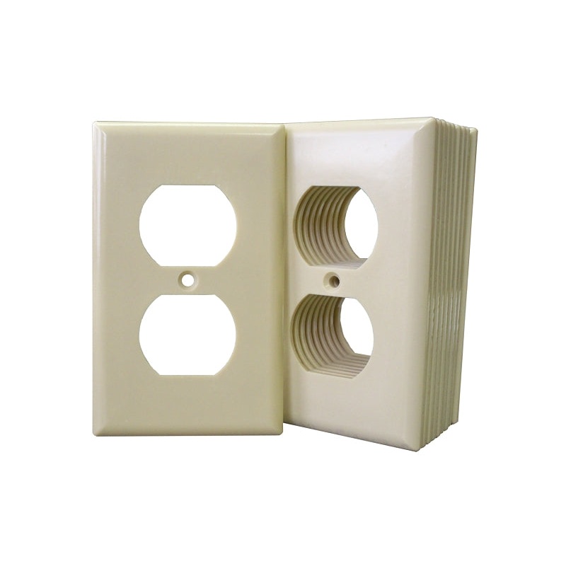 Eaton Wiring Devices 2132V-JP Series Receptacle Wallplate, Duplex, Standard-Size, 4-1/2 in L, 2-3/4 in W, 1-Gang, Ivory