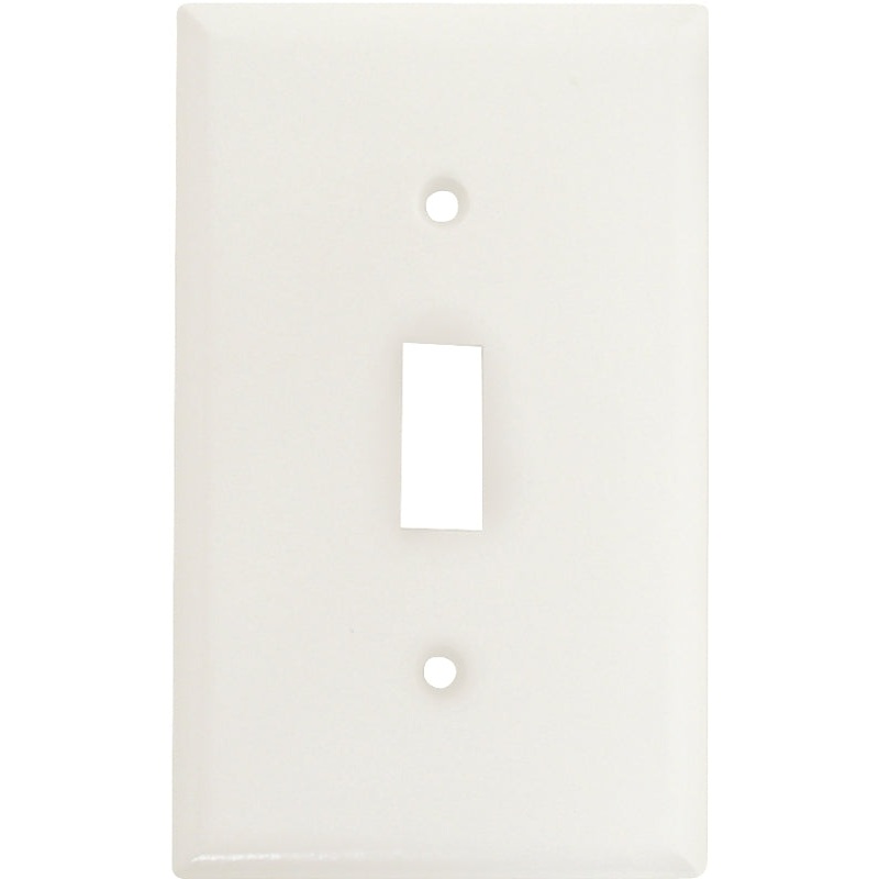 Eaton Wiring Devices 2134W-BOX Wallplate, Standard-Size, 4-1/2 in L, 2-3/4 in W, 1-Gang, Thermoset, White, High-Gloss, Pack of 25