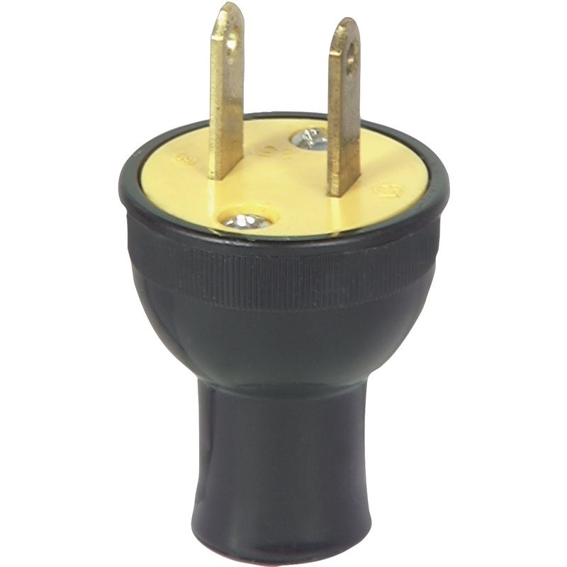 Eaton Wiring Devices 3123BK-BOX Electrical Plug, 2 -Pole, 15 A, 125 V, NEMA: NEMA 1-15, Black, Pack of 25