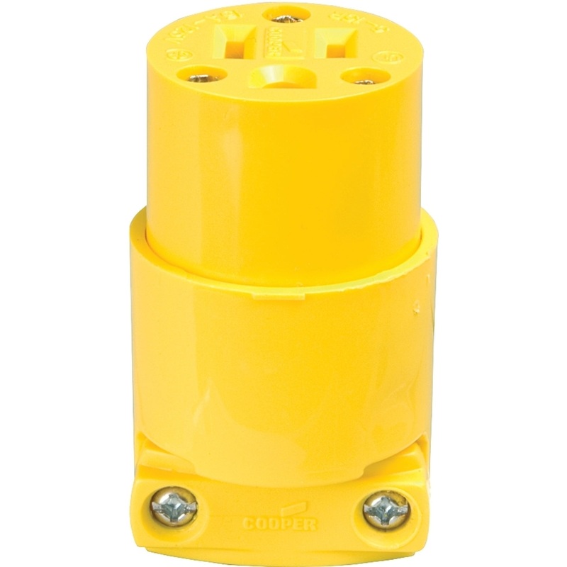 Eaton Wiring Devices 4887-BOX Electrical Connector, 2 -Pole, 15 A, 125 V, NEMA: NEMA 5-15, Yellow