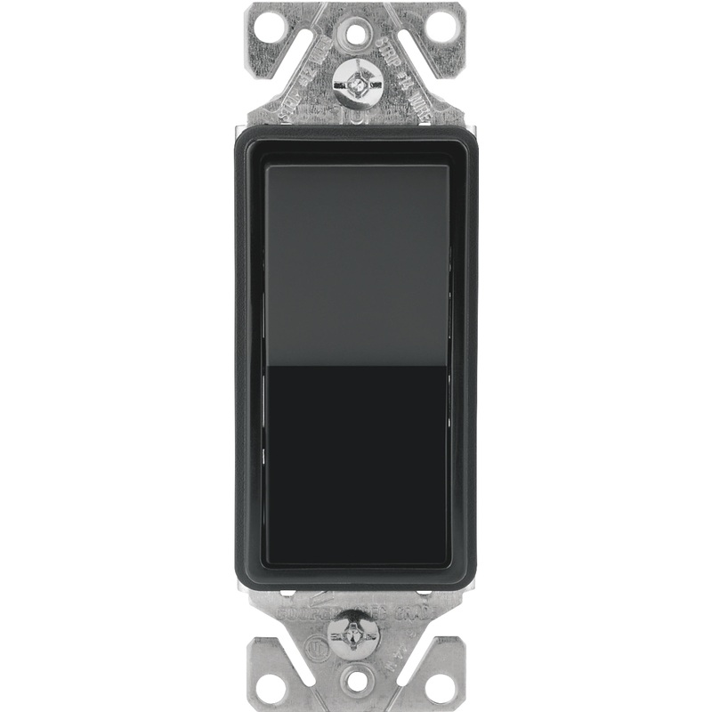 Eaton Wiring Devices 7500 Series 7503BK-SP-C Rocker Switch, 15 A, 3-Way, 120/277 V