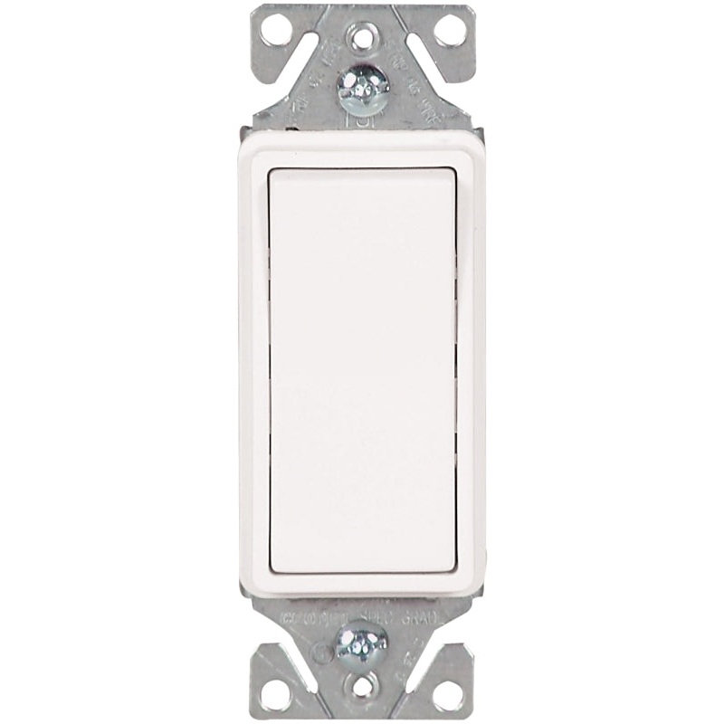 Eaton Wiring Devices 7500 Series 7513W-SP-C Rocker Switch, 15 A, 120/277 V, 3-Way, White, -20 to 60 deg C