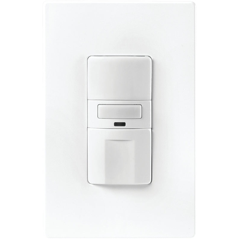 Eaton Wiring Devices OS310U-W-K-L Motion Sensor Switch with Nightlight and LED, 1-Pole, 8.3 A, 120 V, Motion Sensor