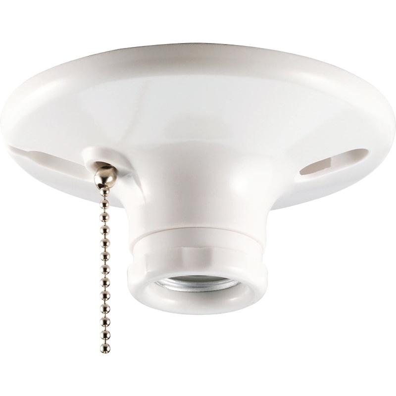 Eaton Wiring Devices S759W-CD-SP Lamp Holder, 2.158 in L x 4.626 in W x 4.626 in H Dimensions, 250 VAC, 660 W, White