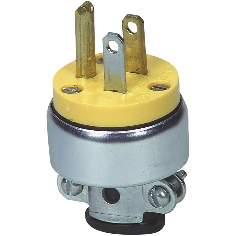 Eaton Wiring Devices WD2867 Electrical Plug, 2 -Pole, 15 A, 125 V, NEMA: NEMA 5-15, Yellow, Pack of 10