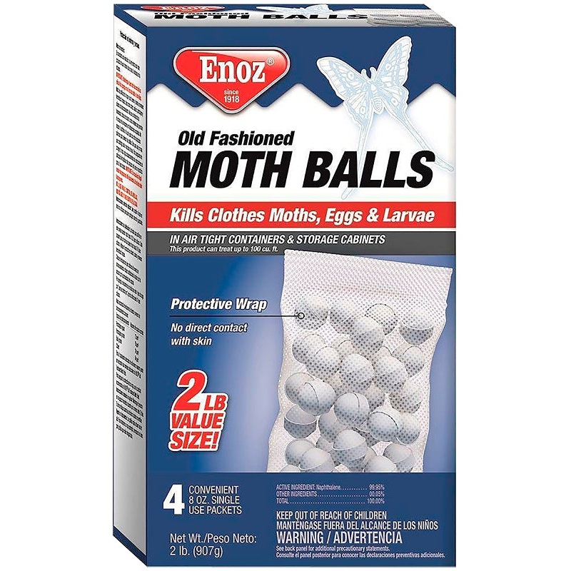 Enoz E62.12 Moth Ball, 32 oz Box, Tablet