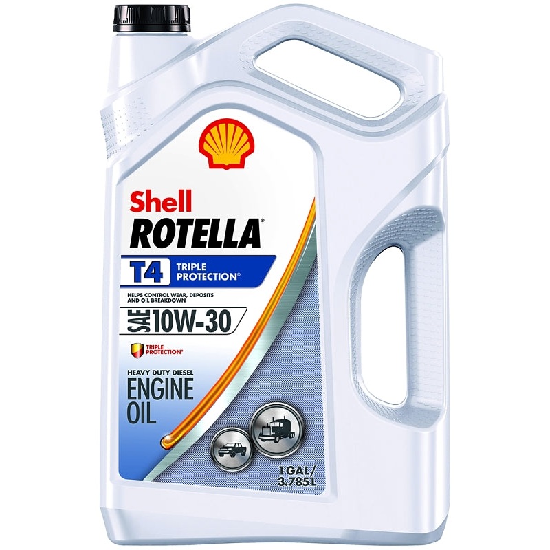 Shell Rotella T4 550045144 Engine Oil, 10W-30, 1 gal Jug, Pack of 3