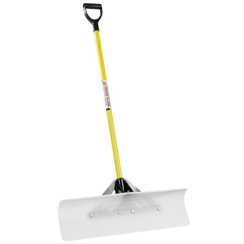 The Snowplow 50530 Snow Pusher, 30 in W Blade, UHMW Polyethylene Blade, Fiberglass Handle, D-Grip Handle, 43 in L Handle, Pack of 4