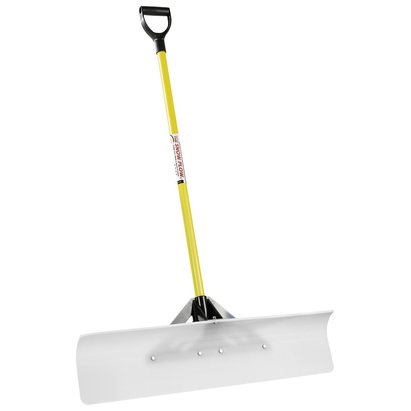 The Snowplow 50536 Snow Pusher, 36 in W Blade, UHMW Polyethylene Blade, Fiberglass Handle, D-Grip Handle, 43 in L Handle, Pack of 4