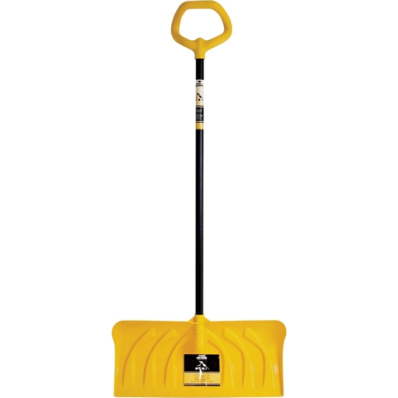 True Temper 1635000 Snow Pusher, 24 in W Blade, Poly Blade, Steel Handle