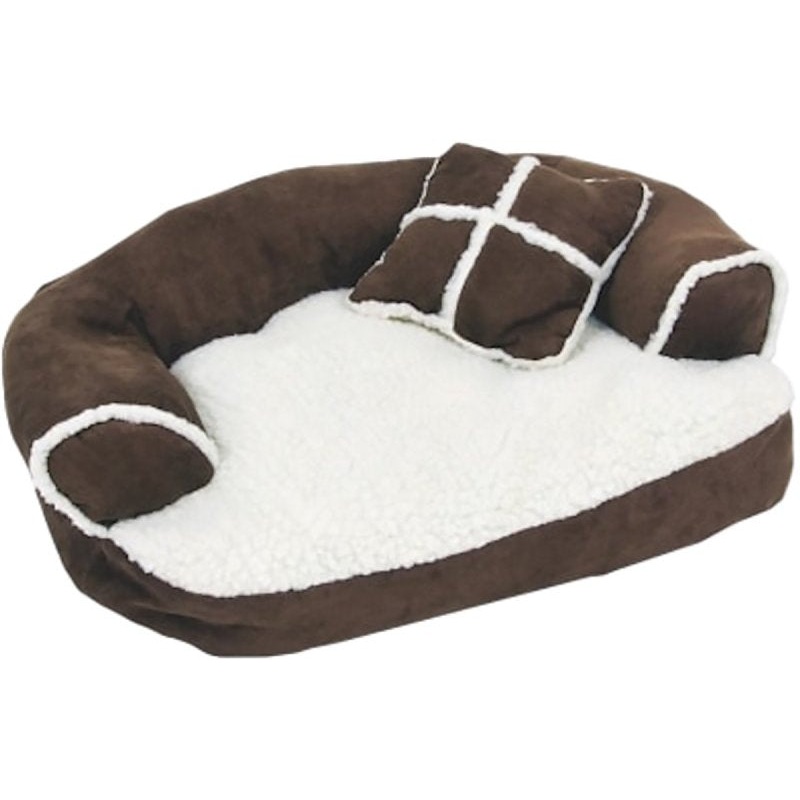 Aspenpet 28377 Sofa Bed with Pillow, 20 in L, 16 in W, Polyester Fiber Fill, Assorted, Pack of 11