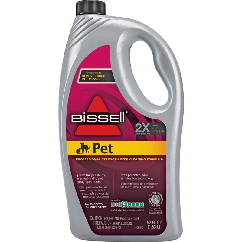 Bissell 72U81 Carpet Cleaner, 52 oz Bottle, Pale Yellow, Characteristic, Liquid, Pack of 6