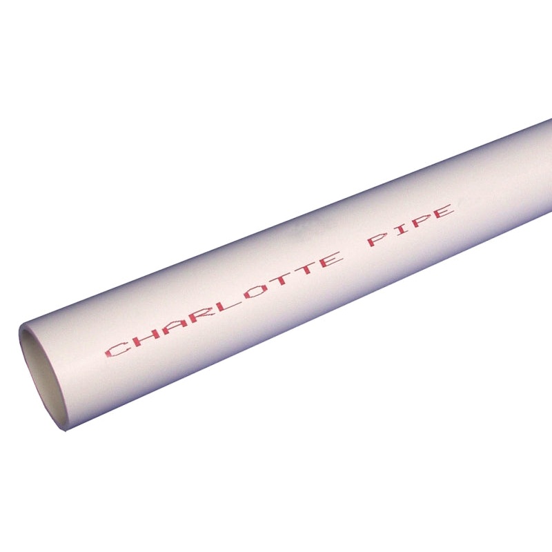 Charlotte Pipe PVC 04007B 0800 Pipe, 3/4 in, 20 ft L, SCH 40 Schedule, PVC, White