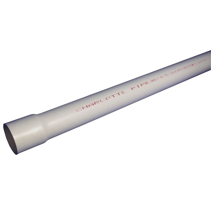 Charlotte Pipe PVC 04012B 0800 Pipe, 1-1/4 in, 20 ft L, SCH 40 Schedule, PVC, White