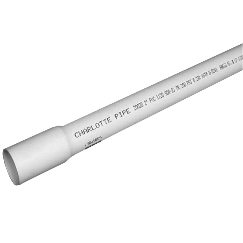 Charlotte Pipe PVC 23155B 0800 Pipe, 1/2 in, 20 ft L, SDR 13.5 Schedule, PVC