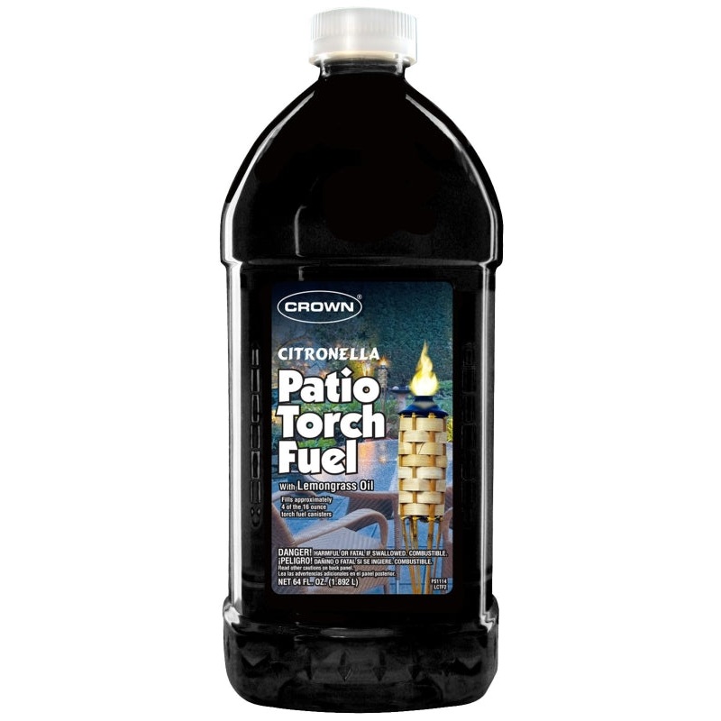 Crown CR.CTL.P.50 Patio Torch Fuel, Citronella, Lemongrass, 50 oz, Pack of 6