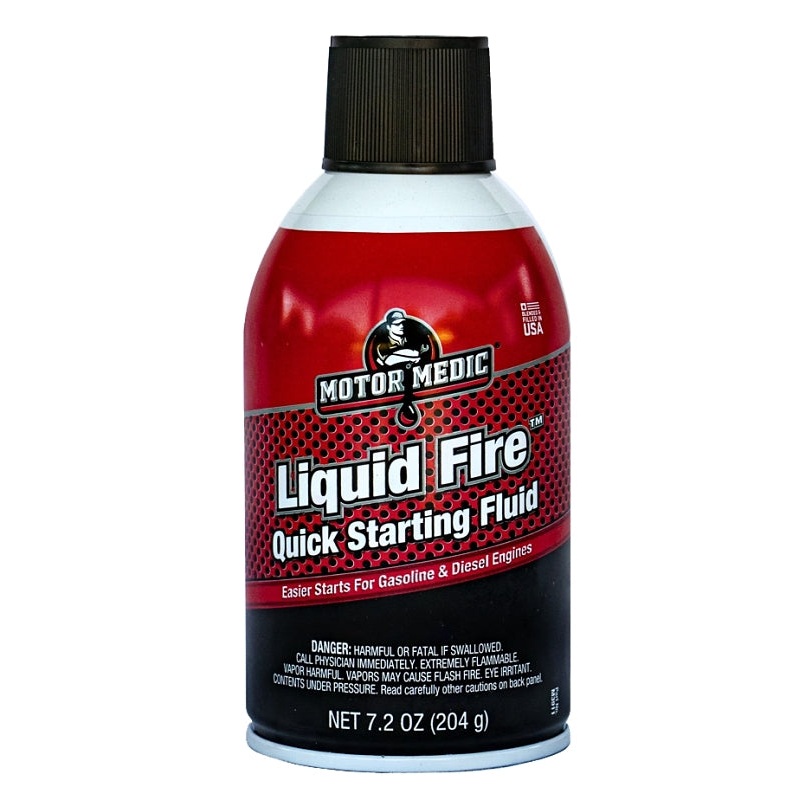 Motor Medic M3911 Starting Fluid, 7.5 oz, Aerosol Can, Pack of 12