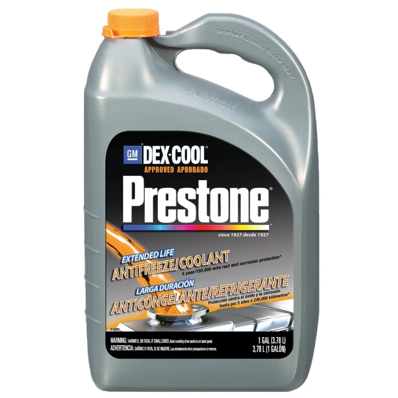 Prestone Dex-Cool AF-888P Anti-Freeze and Coolant Concentrate, 1 gal, Orange, Pack of 6