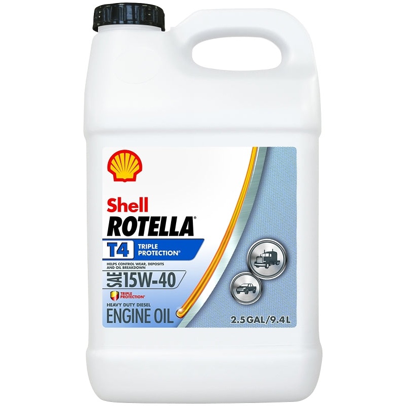 Shell Rotella T4 550045127 Engine Oil, 15W-40, 2.5 gal Jug, Pack of 2