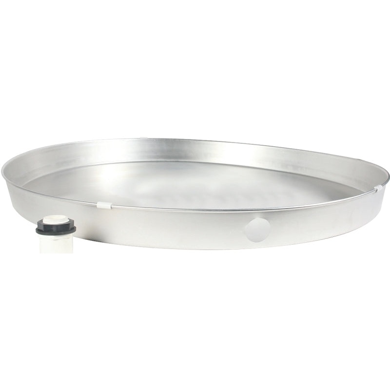 Camco USA 20840 Recyclable Drain Pan, Aluminum, For: Gas or Electric Water Heaters, 22 in ID x 2-1/4 in D