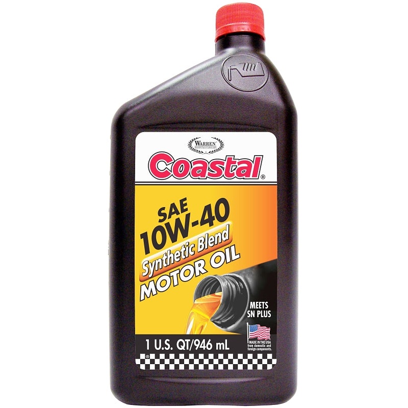 Coastal 19201 Motor Oil, 10W-40, 1 qt, Pack of 12