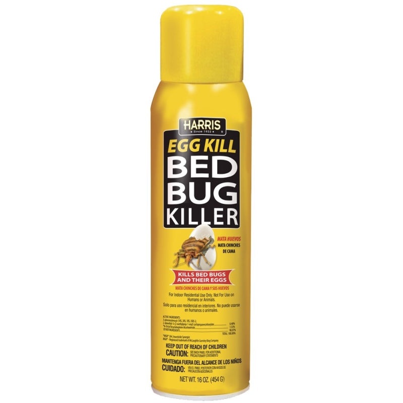 Harris EGG-16 Bed Bug Killer, Liquid, Spray Application, 16 oz, Compositions: d-Phenothrin