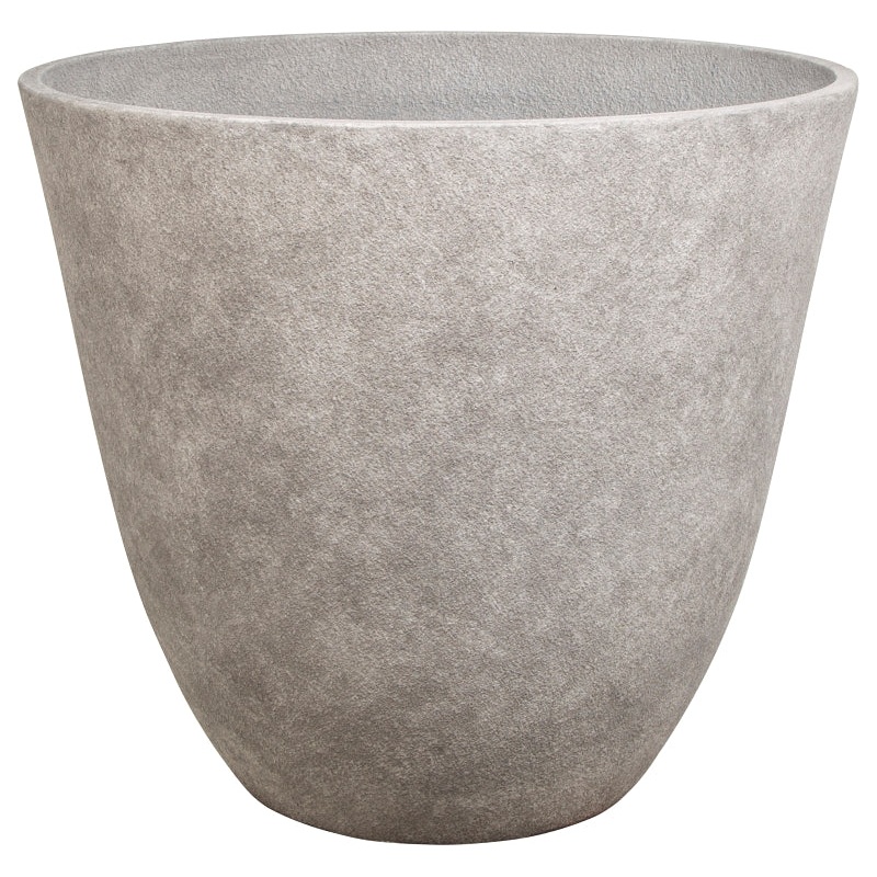 Landscapers Select PT-S044-A Planter, 22 in Dia, 20 in H, Round, Resin, Monzonite, Monzonite, Pack of 4