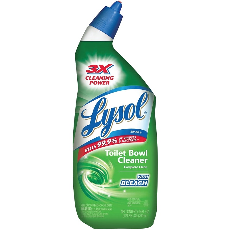 Lysol 1920075055 Toilet Bowl Cleaner, 24 oz Can, Liquid, Apple, Blue