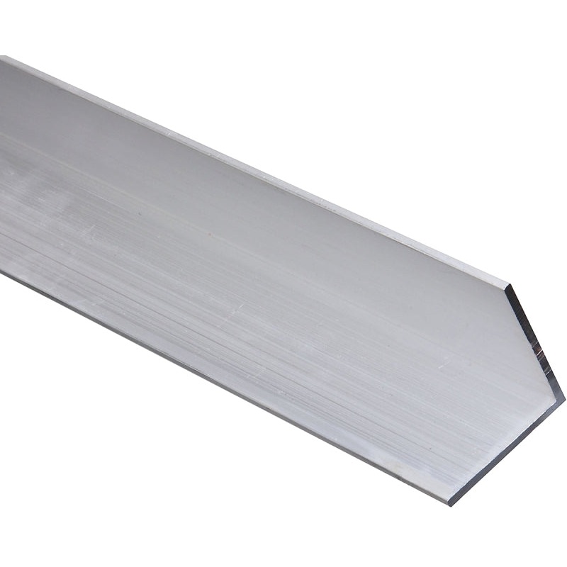 National Hardware 4204BC Series N258-400 Angle Stock, 2 in L Leg, 96 in L, 1/8 in Thick, Aluminum, Mill