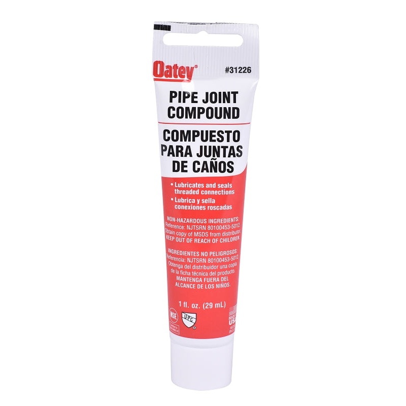 Oatey 31226 Pipe Joint Compound, 1 oz Tube, Liquid, Paste, Gray, Pack of 12