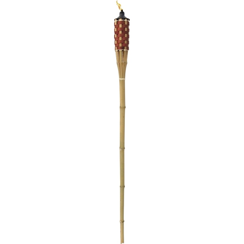 Seasonal Trends Y2568 Bamboo Torch, 60 in H, Bamboo, Fiberglass, and Metal, Brown, Natural Bamboo Finish, Pack of 24