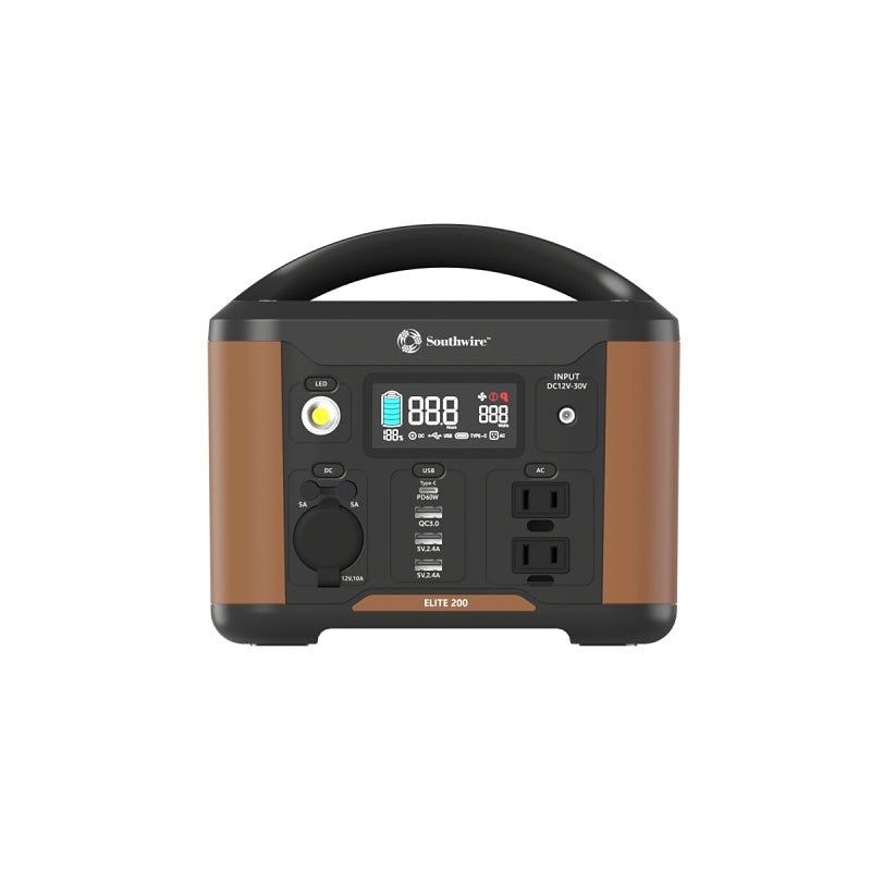 Southwire Elite 200 53250 Portable Power Station, 12 V