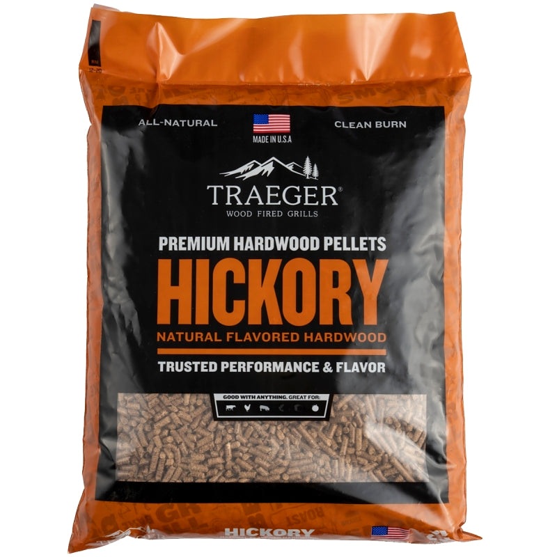 Traeger PEL319 Series Pellet, Hickory, Wood, 20 lb Bag