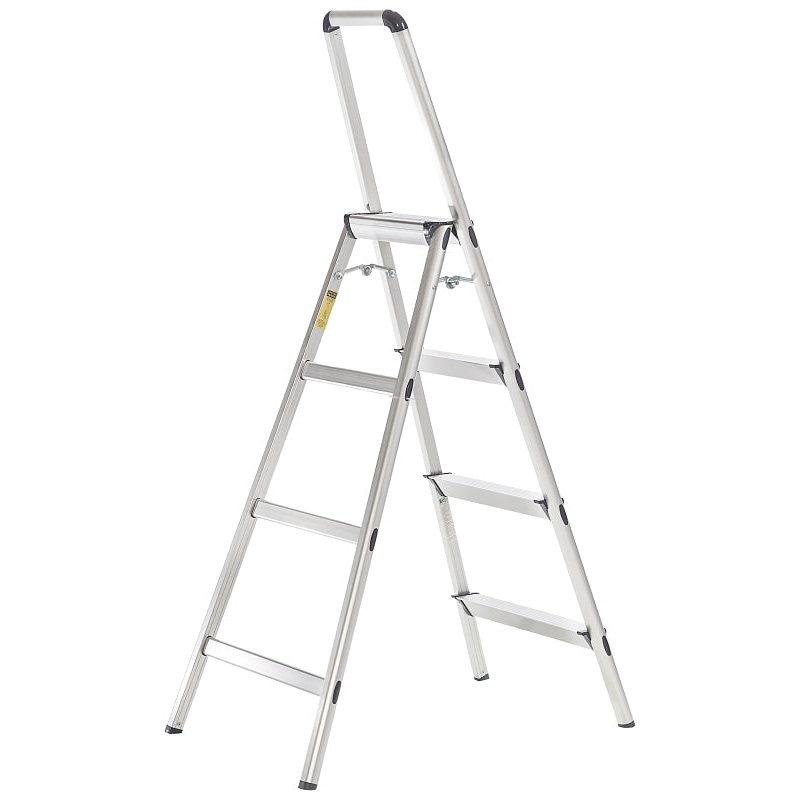 Xtend+Climb FT-4 Ultralight Step Stool, 64 in H, 4-Step, 225 lb, Aluminum