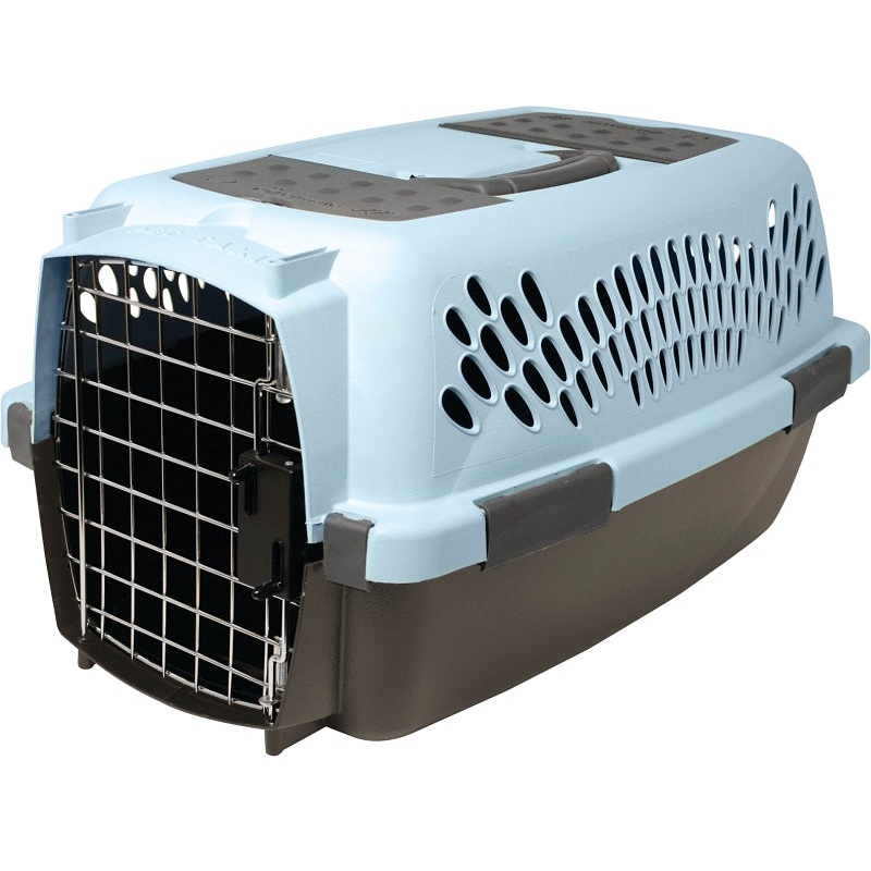 Aspenpet Pet Taxi 21087 Fashion Pet Porter, 19 in W, 12.6 in D, 10 in H, S, Plastic, Black/Breeze