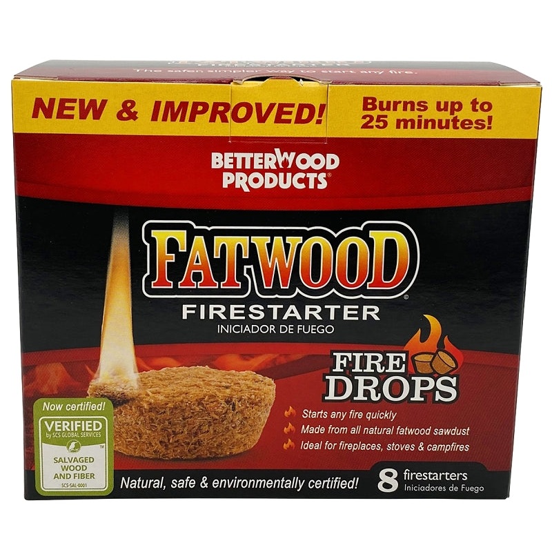 Fatwood 8808 Fire Starter, 20 min Starter Burn Time, Pack of 12