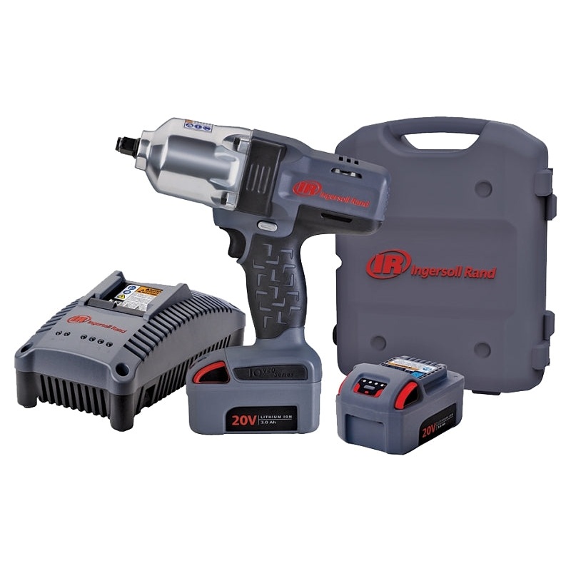 Ingersoll Rand W7150-K2 Impact Wrench Kit, Battery Included, 20 V, 3 Ah, 1/2 in Drive, Square Drive, 2300 ipm