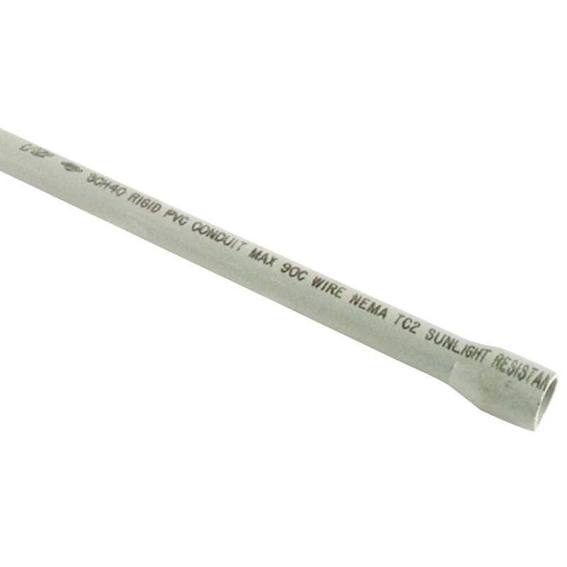 JM Eagle 67447 Electrical Conduit, 0.7 in OD, 0.62 in, 10 ft L, SCH 40, PVC