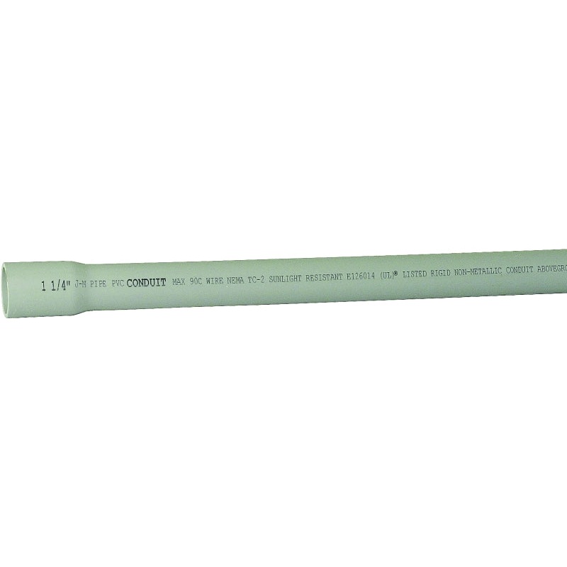 JM Eagle 67470 Conduit, 1.38 in, 10 ft L, SCH 40, PVC