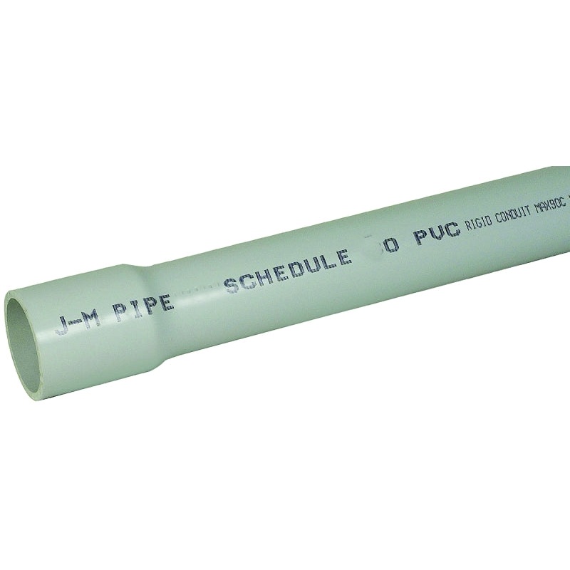 JM Eagle 67488 Conduit, 1.61 in, 10 ft L, SCH 40, PVC, Gray