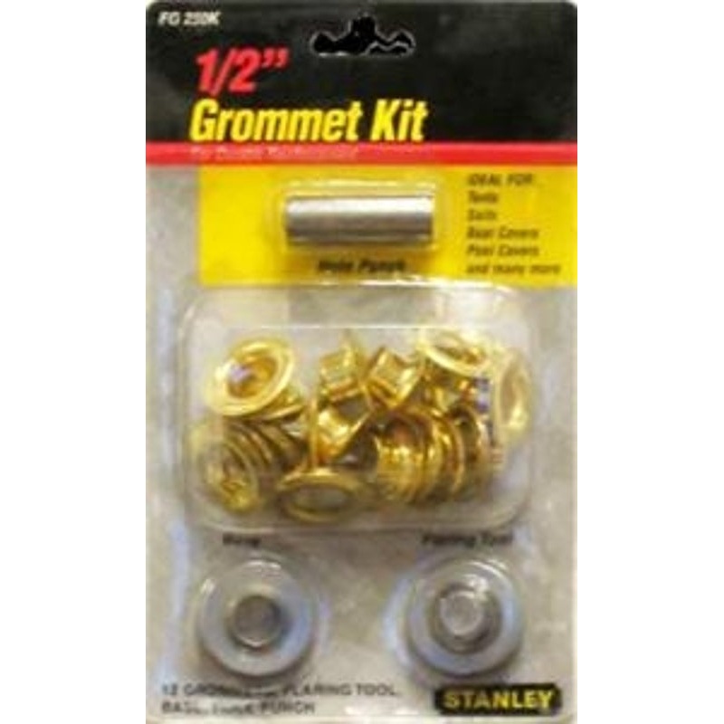 STANLEY FG238K Series Grommet Kit, Includes: (24) 3/8 in Grommets, (1) Flaring Tool, (1) Base, (1) Hole Punch