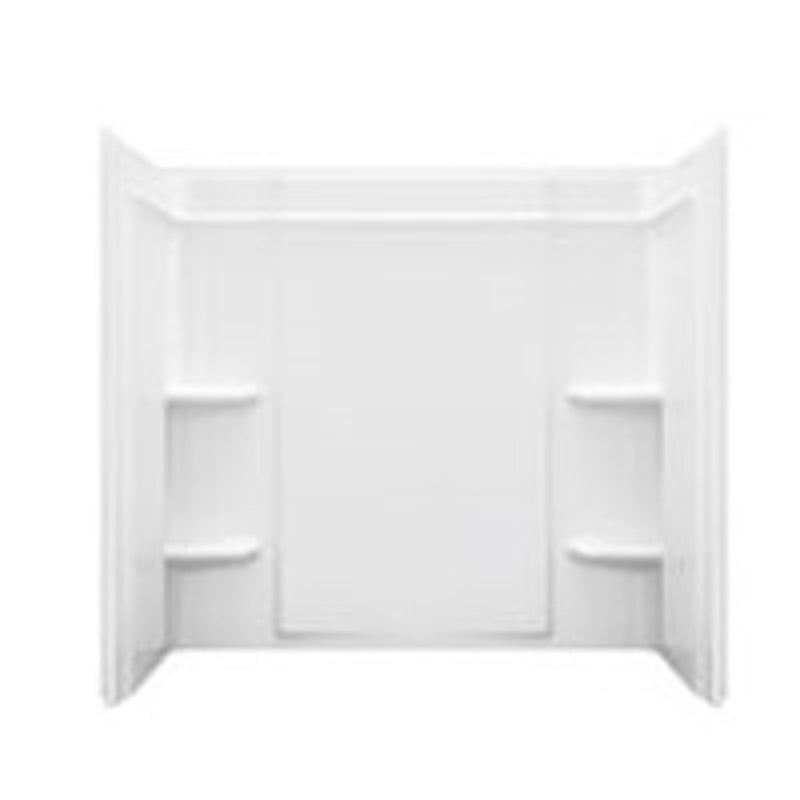Sterling Ensemble Medley 71374100-0 Shower Wall Set, 60 in L, 30 in W, Vikrell, High-Gloss, White