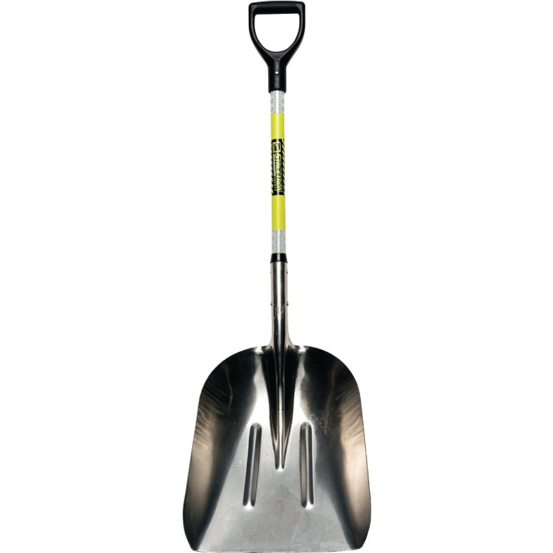 Structron 49755 Grain Scoop, 15-1/4 in W Blade, 19 in L Blade, Aluminum Blade, Fiberglass Handle, D-Shaped Handle