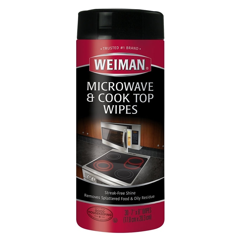 Weiman 90 Cook Top and Microwave Wipes, 7 in L, 8 in W
