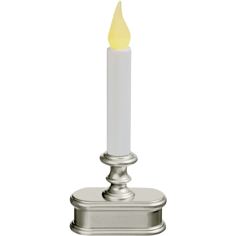 Xodus Innovations FPC1221P Candle, AA Battery, LED Bulb, Amber Bulb, Pewter Holder, Pack of 6