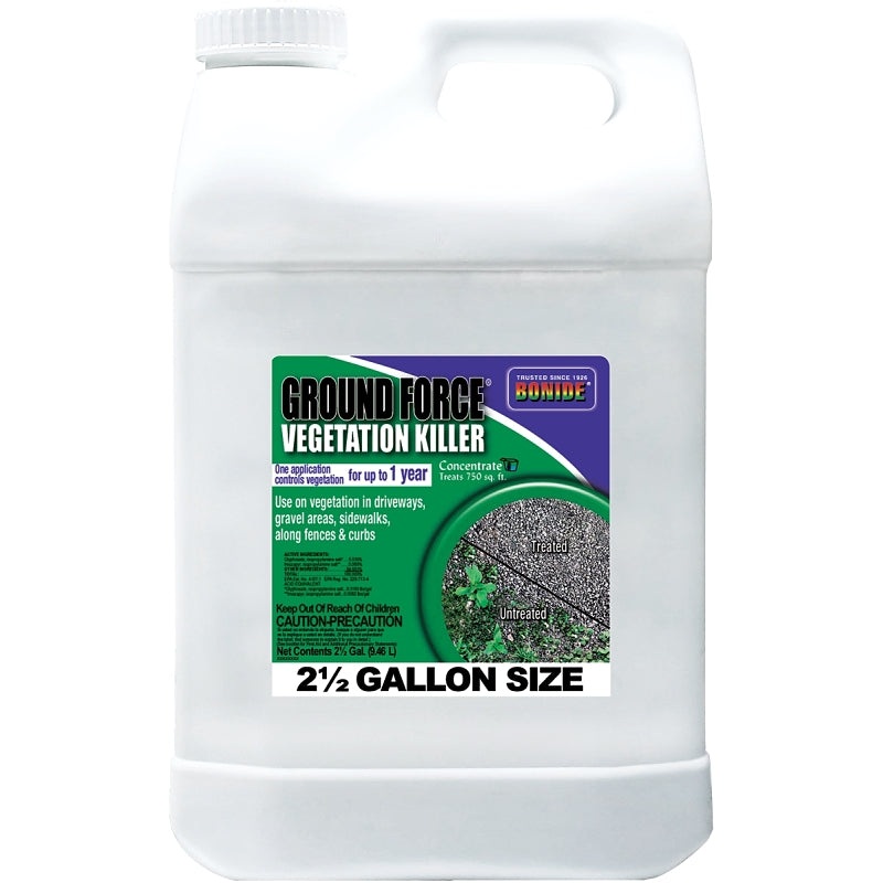 Bonide Ground Force 5141 Vegetation Killer, Liquid, Amber/Light Brown, 2.5 gal