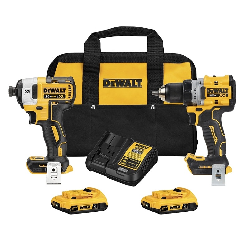DEWALT DCK248D2 Series Combination Tool Kit, Includes: (2) 2 mAh Batteries, Battery Included, Lithium-Ion, 1/EA
