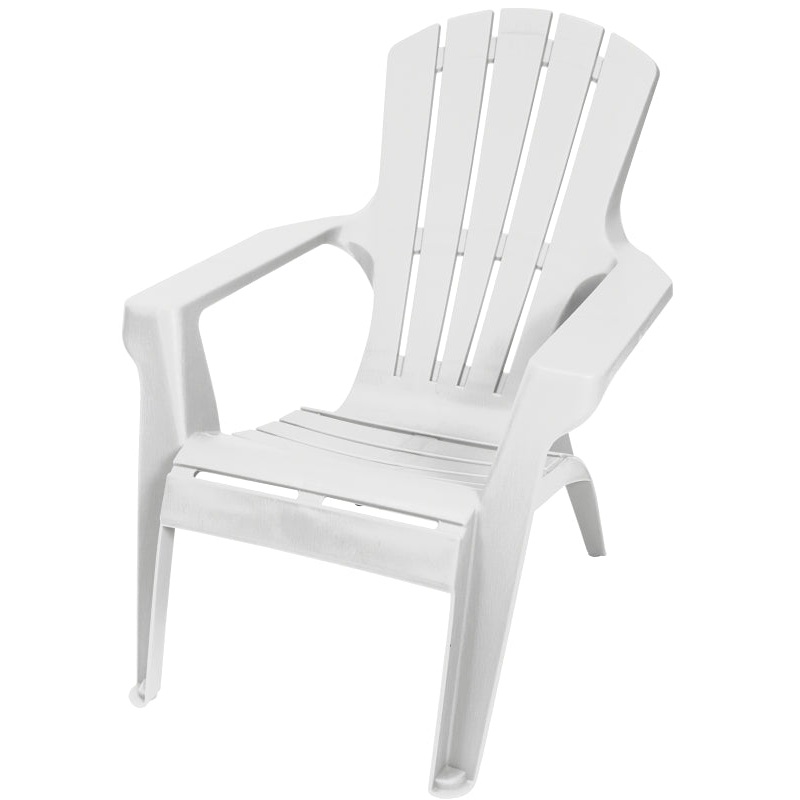 Gracious Living Adirondack II 11617-26ADI Adirondack Chair, 35-1/4 in D, 33-1/2 in H, Resin Seat, White Frame