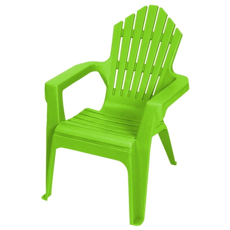 Gracious Living Kiddie Adirondack 11346-20PDQ Adirondack Chair, Resin Seat, Resin Frame, Tender Shoots Green Frame