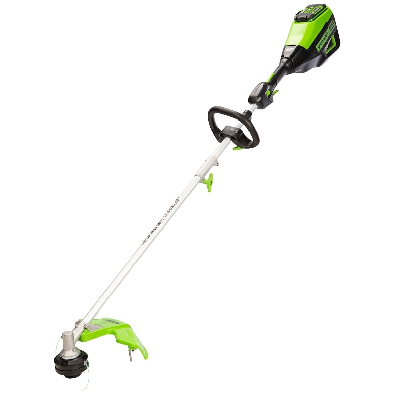 Greenworks 2123802 Brushless String Trimmer, Battery Included, 2.5 Ah, 80 V, Lithium-Ion, 0.095 in Dia Line